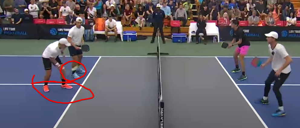 colin johns taking middle dink with his forehand like gabe tardio does
