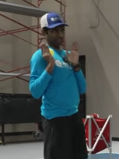 you want to hit the overhead between your shoulder and head